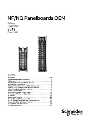 Square D NF/NQ Panelboards OEM Catalog