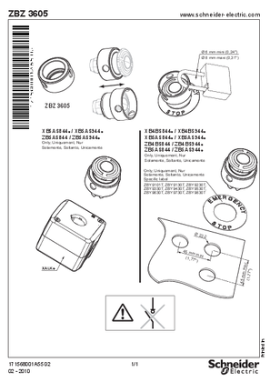 ZBZ3605 Padlocking kit for Emergency Stop, Instruction Sheet
