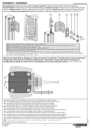 XUSZBSC. Curved Bracket, Instruction Sheet (ZH)