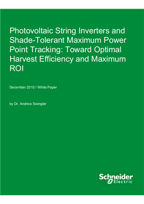 Conext MPPT 100 600 and 80 600 Charge Controller Shade Tolerant Maximum Power Point Tracking Whitepaper