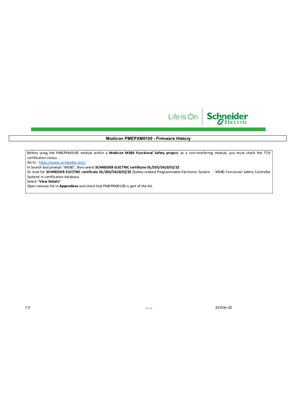 Modicon X80 PMEPXM0100_Firmware_SV1.005