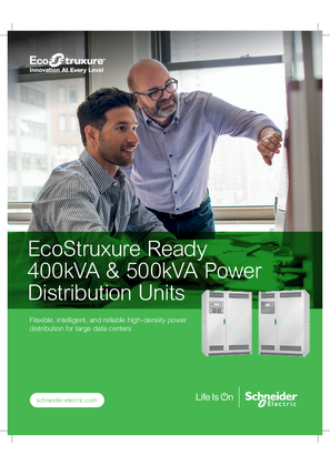 EcoStruxure Ready 400kVA & 500kVA Power Distribution Units