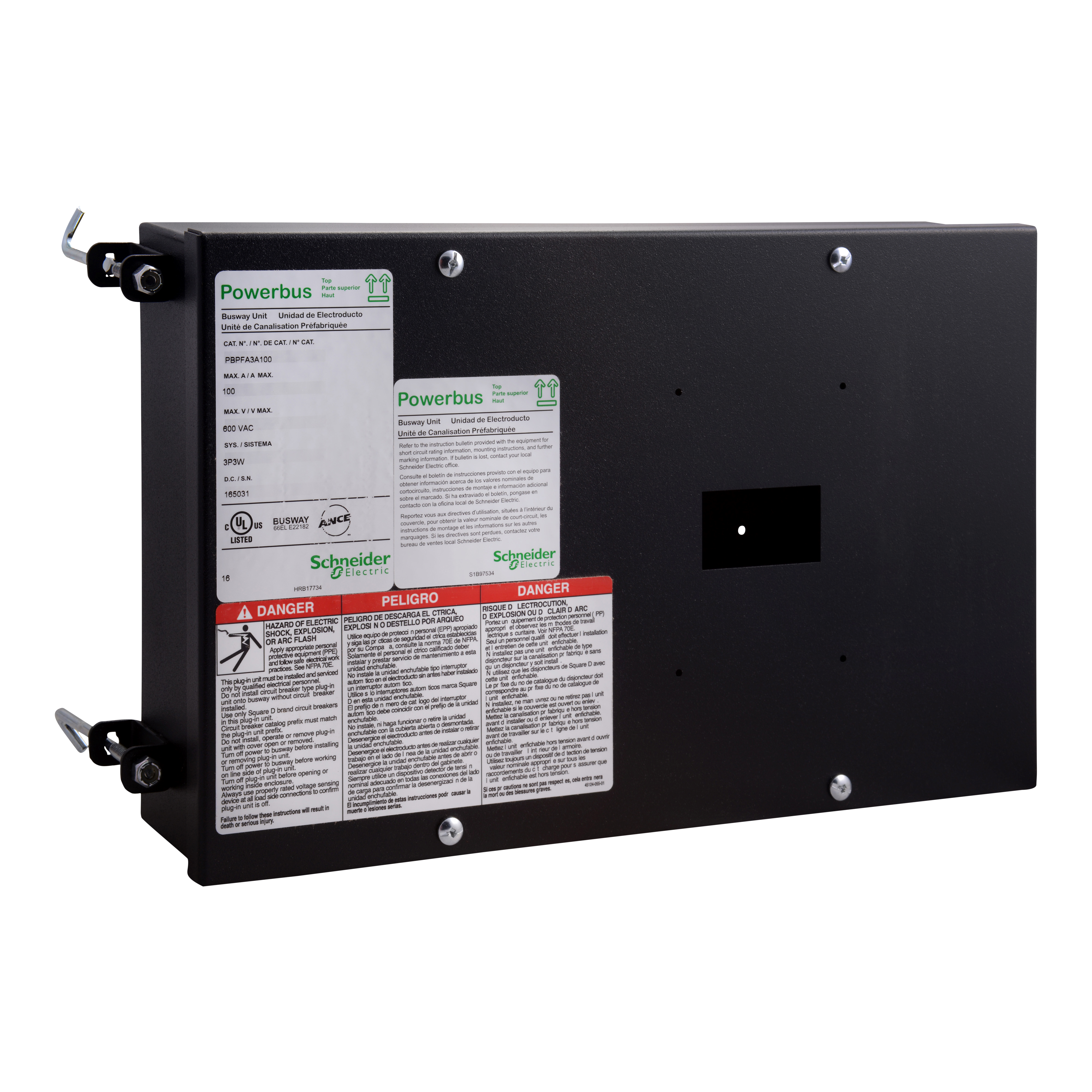 Product image for SQD PBPFA4A100 Busway Plug-in Unit