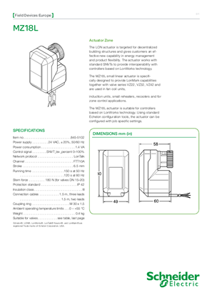 Image of MZ18L Actuator Zone