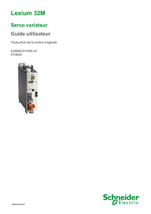 Image de LXM32M Servo variateur, Guide utilisateur