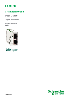 的映像 VW3A36.. - LXM32M CANopen module Fieldbus, User Manual