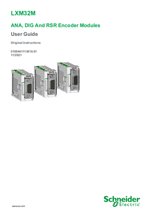 Obraz LXM32M Encoder Modules ANA, DIG and RSR, User Guide