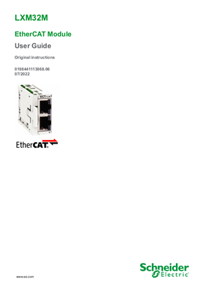 Immagine di VW3A3601 - LXM32M EtherCAT module, User Guide