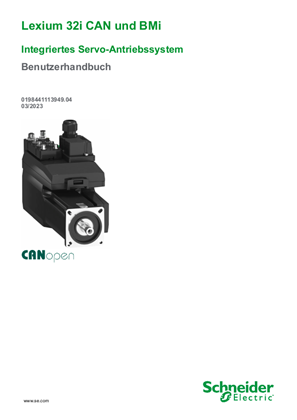 Bild von Lexium 32i CAN und BMi Integriertes Servo-Antriebssystem, Handbuch