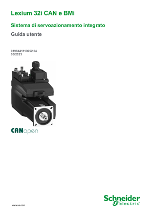 Immagine di Lexium 32i CAN e BMi Sistema di servoazionamento integrato, Manuale