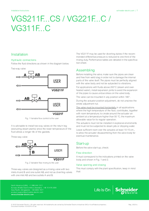 Image of VGS211F…C/CS, VG311F…C Flanged Globe Valve Installation Instructions