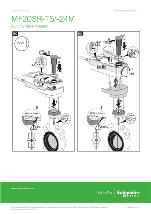 Bild von MF20SR-TS / MF20SR-24M Butterfly Actuator Installation Instructions