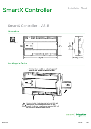 Image of SmartX Controller – AS-B Installation Sheet
