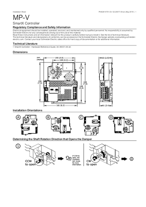 Image of SmartX IP Controller MP-V Installation Sheet