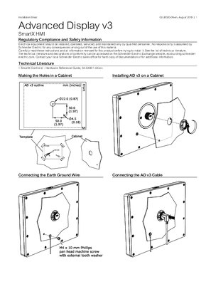 Image of Advanced Display v3 (AD v3) - SmartX HMI Installation Sheet