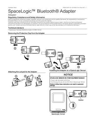Image of SpaceLogic™ Bluetooth® Adapter Installation Sheet