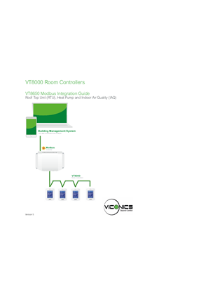 Obrázek VT8650 RTU, Heat Pump and IAQ Modbus Integration Guide