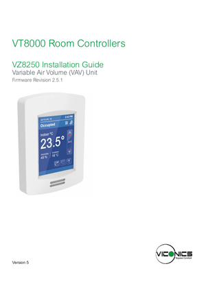 Image of VZ8250 Variable Air Volume (VAV) Unit Installation Guide