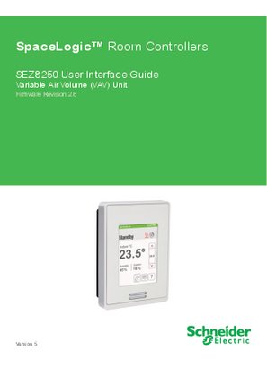 Obrázek SpaceLogic SEZ8250 Variable Air Volume User Interface Guide
