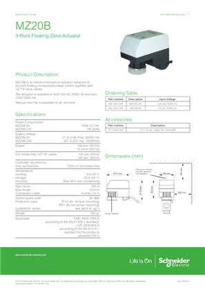Image of MZ20B 3 Point Floating Zone Actuator