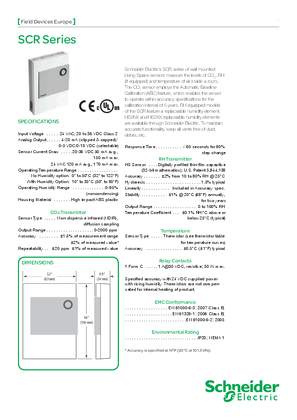 Image of SCR Series Wall Mounted Sensors