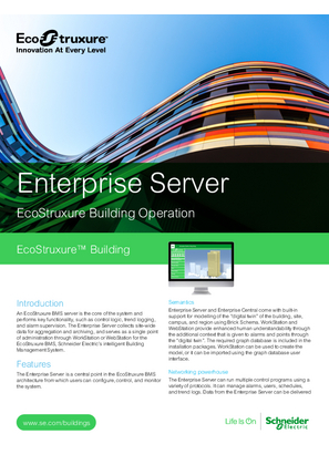 EcoStruxure Building Operation 7.1 Enterprise Server Specification ...