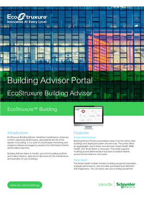 Image of EcoStruxure Building Advisor Portal