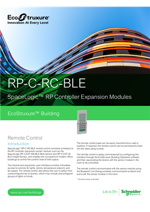Image of RP-C-RC-BLE Specification Sheet