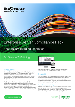 Image of Enterprise Server Compliance Pack Specification Sheet