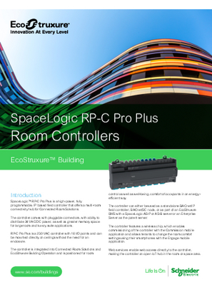 Image of SpaceLogic RP-C Pro Plus Specification Sheet