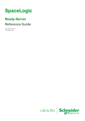 Image of SpaceLogic Ready-Server Reference Guide