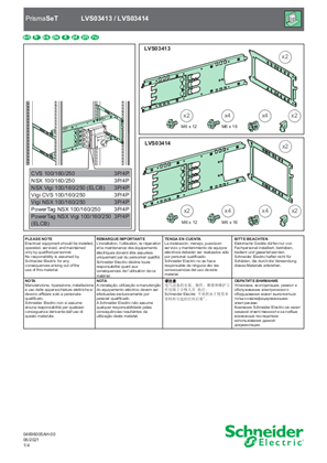 Obraz M.plate Hz. fix/plug-in NS250 3-4P - Instruction Sheet