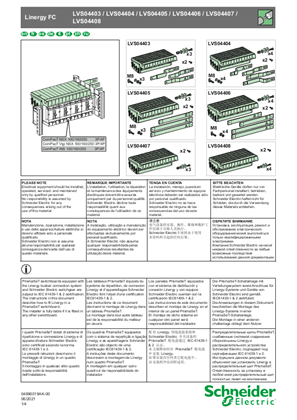 Image of Linergy FC - Feeders for Compact NSX & INS - Instruction Sheet