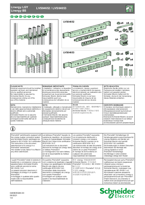 Hình ảnh của Linergy LGY - Linergy BS - Busbar supports - Instruction Sheet