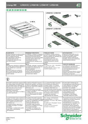 Image of Linergy BW - Insulated busbars - 125 A - Instruction Sheet