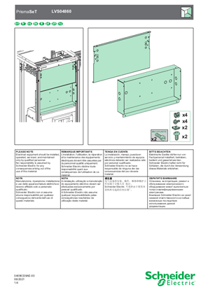 이미지 Busbar cover for NW or ISFL, W=650mm - Instruction Sheet