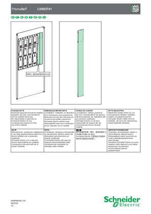 Image of Blanking plate ISFL 630- Instruction Sheet