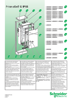 Image de PrismaSeT Plus G IP55 enclosure leaflet - Instruction de service