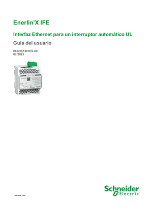 Imagen de Enerlin’X IFE Interfaz Ethernet para un interruptor automático UL Guía del usuario