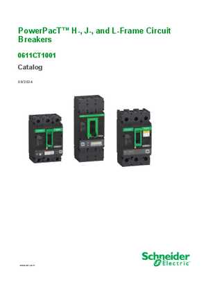 Powerpact H J And L Frame Circuit Breakers Catalog Schneider Electric