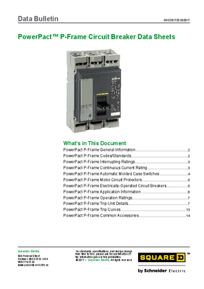 Image of PowerPact P-Frame Circuit Breaker - Data Bulletin
