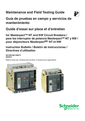 Image of Masterpact NT and NW Circuit Breakers Maintenance Guide