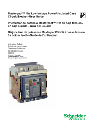 Image of MasterPacT NW Low-voltage Power/Insulated Case Circuit Breaker Installation Instructions