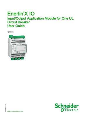 Image of Enerlin’X IO Input/Output Application Module for One UL Circuit Breaker - User guide