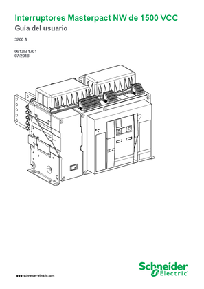 Imagen de Interruptores Masterpact NW de 1500 VCC Guía del usuario