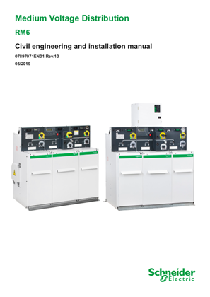 Image of Civil Engineering and Installation Manual - RM6 - Medium Voltage Switchgear
