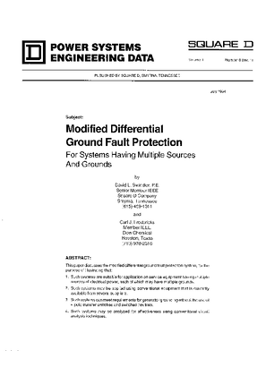 Image of Modified Differential Ground Fault Protection