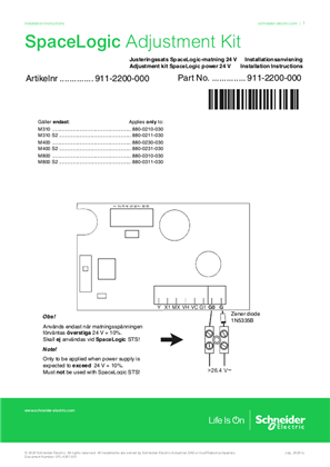 Image de SpaceLogic Adjustment Kit Forta Power 24V