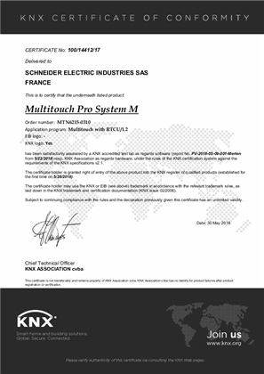 Image of KNX Certificate