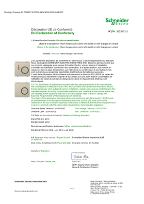 Bild von EU Declaration of Conformity Schneider Electric
